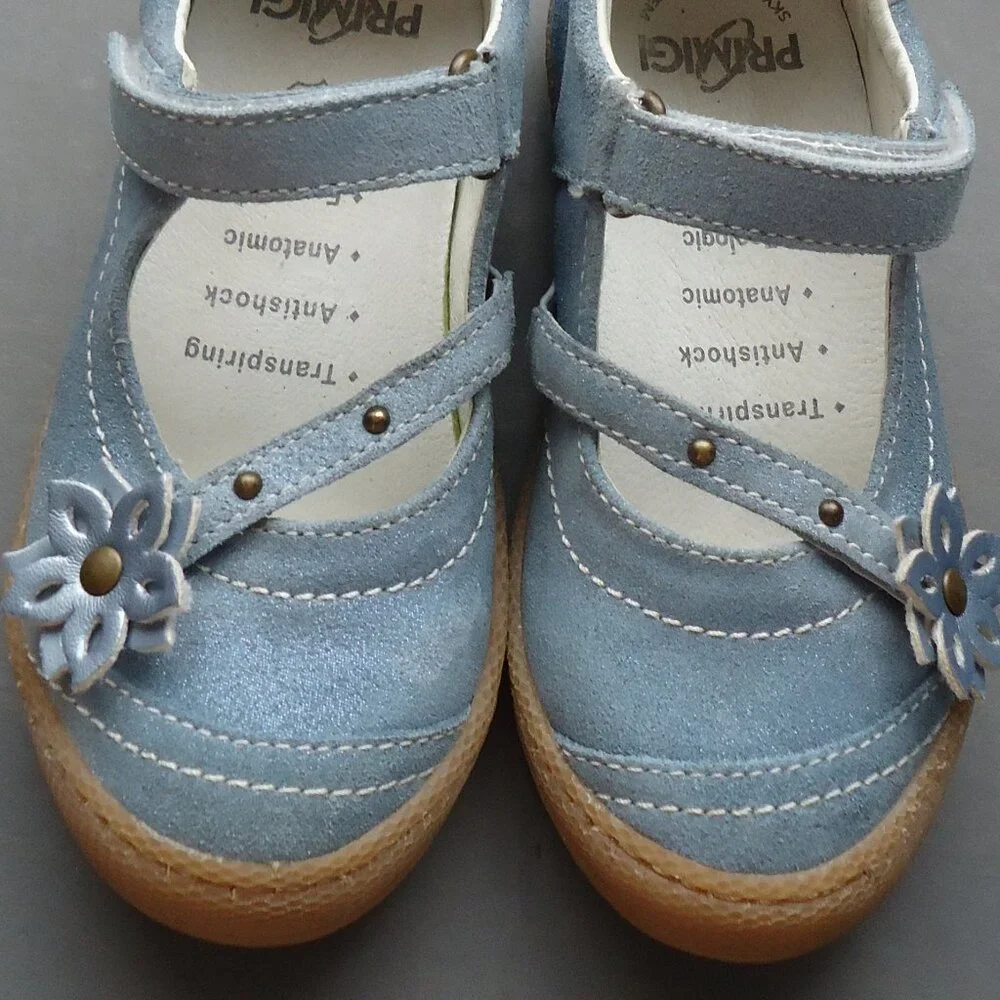 SIZE 27. Primigi Sky effects system Mary Jane suede shoes.